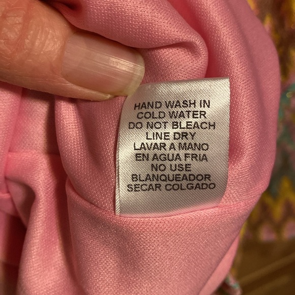 Geometric Bell Dress with Front Lace-Up Detail - Picture 7 of 7